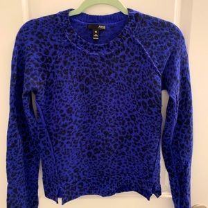 AQUA cashmere leopard sweater